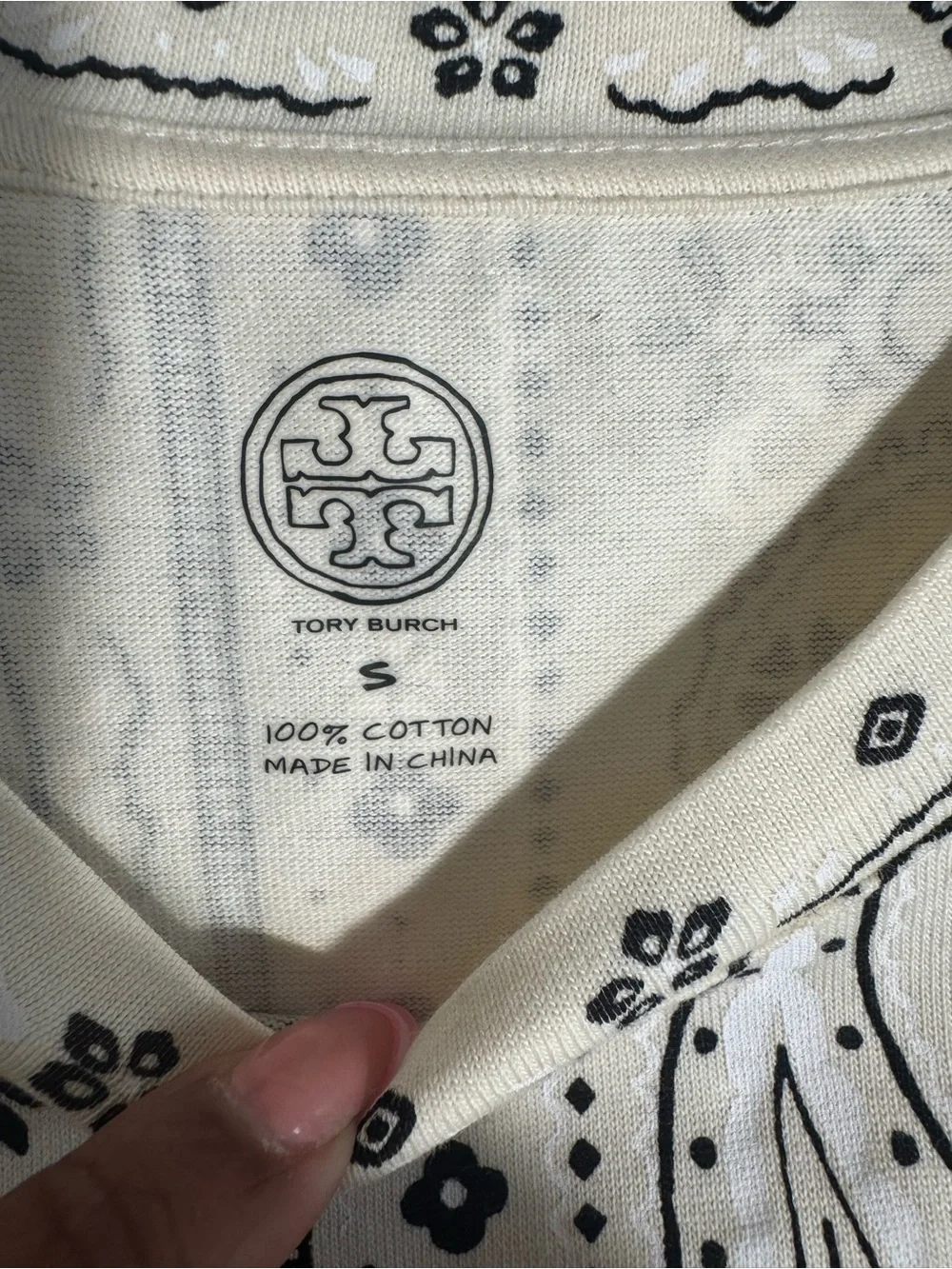 Tory Burch Bandana Sequin T Shirt Dress size Small